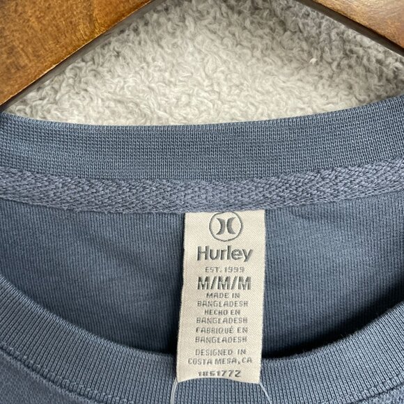 NEW Hurley Men's M Crewneck Sweatshirt Blue - Picture 4 of 8